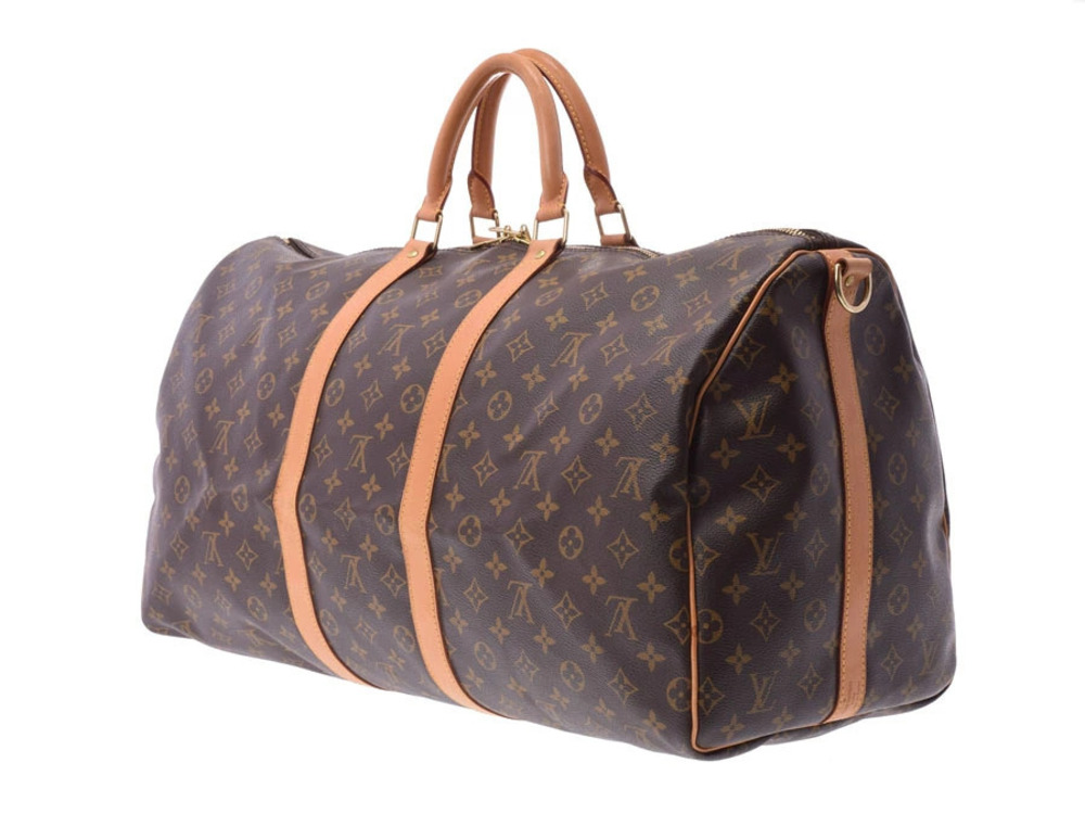 Louis Vuitton Bag Boston Keepall Monogram Leather Brown